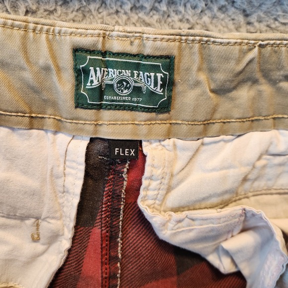 American Eagle Outfitters Pants Men's 29 X 30 Tan Cotton Slim Fit Straight Leg - Picture 7 of 16